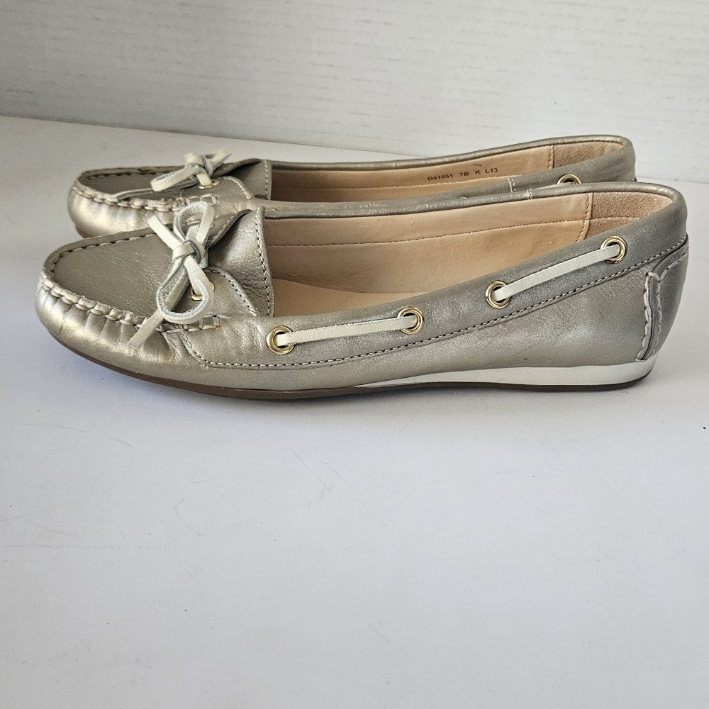 Cole Haan Tali‎ Gold Boat Shoe Driving Moccasin - Picture 5 of 7